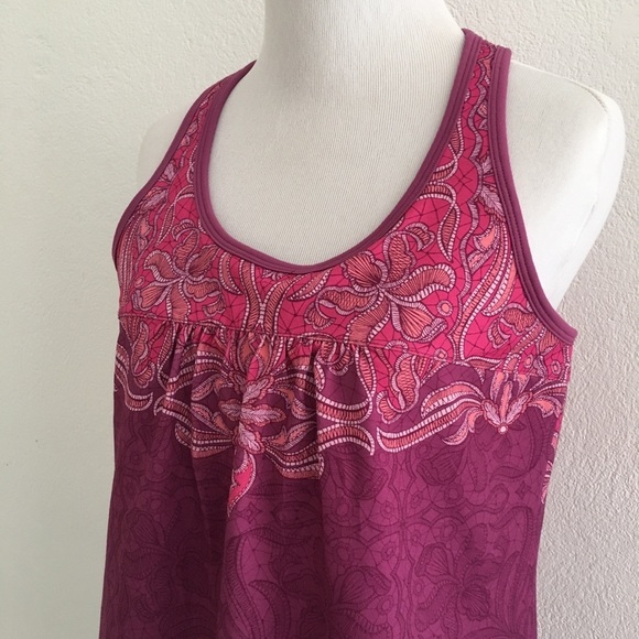 Athleta Purple Floral Tinker Tank Top Size M - Picture 2 of 7
